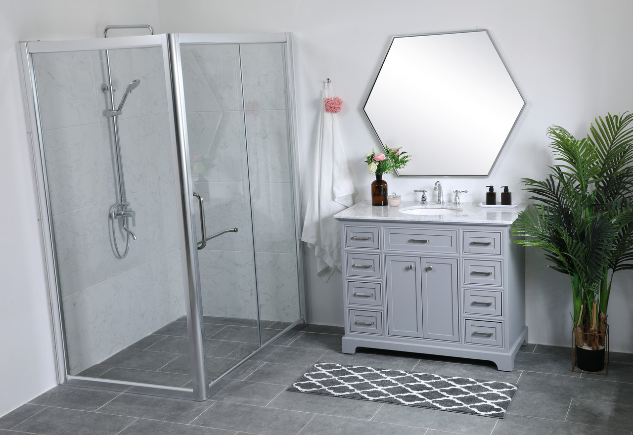Elegant Decor VF15042GR 42 in. Single Bathroom Vanity set in light grey