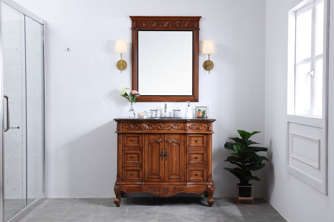 Elegant Decor VF38842TK 42 in. Single Bathroom Vanity set in teak