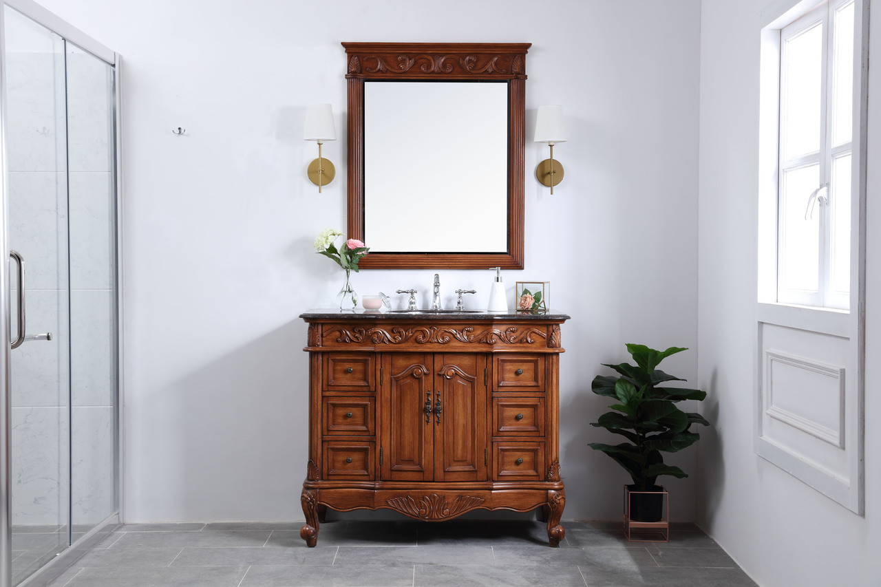 Elegant Decor VF38842TK 42 in. Single Bathroom Vanity set in teak
