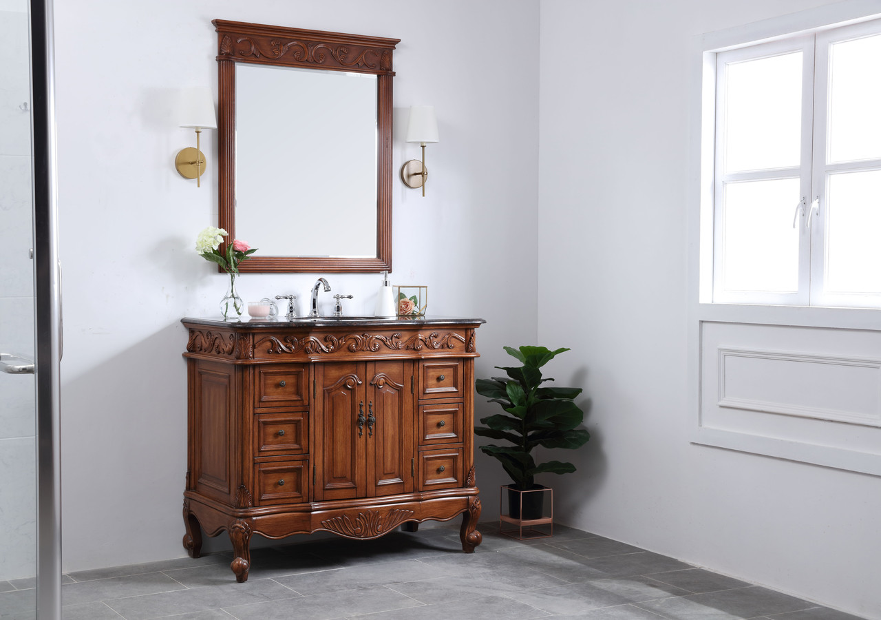 Elegant Decor VF38842TK 42 in. Single Bathroom Vanity set in teak