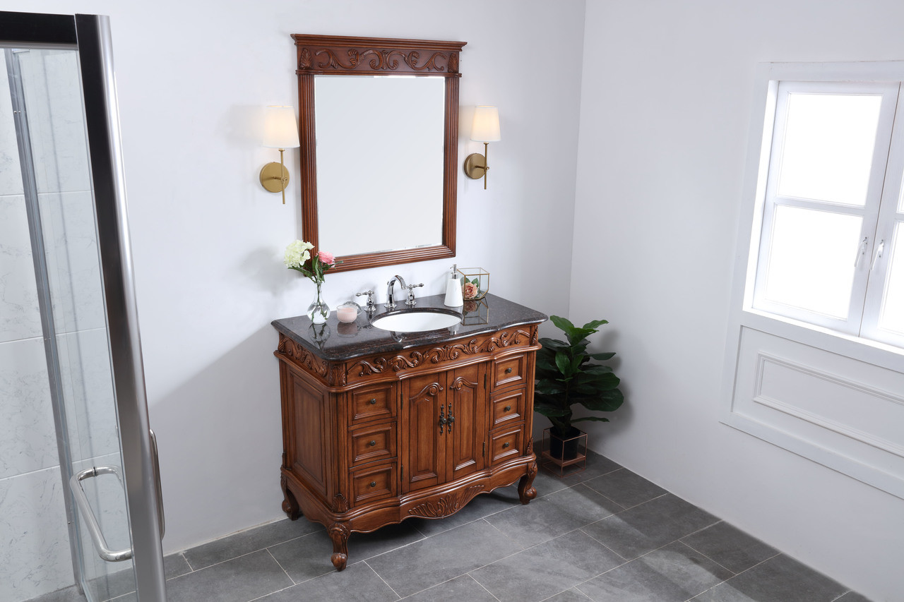 Elegant Decor VF38842TK 42 in. Single Bathroom Vanity set in teak