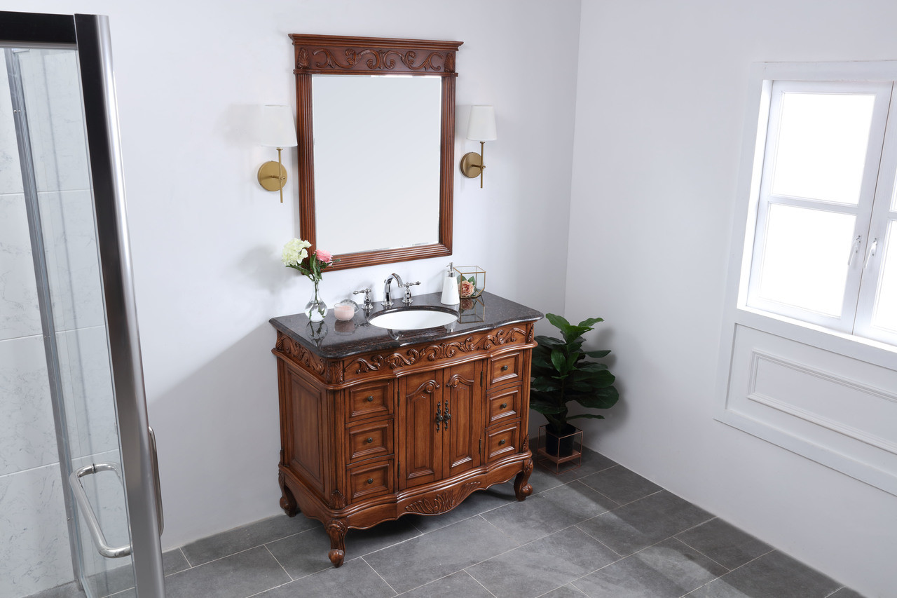 Elegant Decor VF38842TK 42 in. Single Bathroom Vanity set in teak