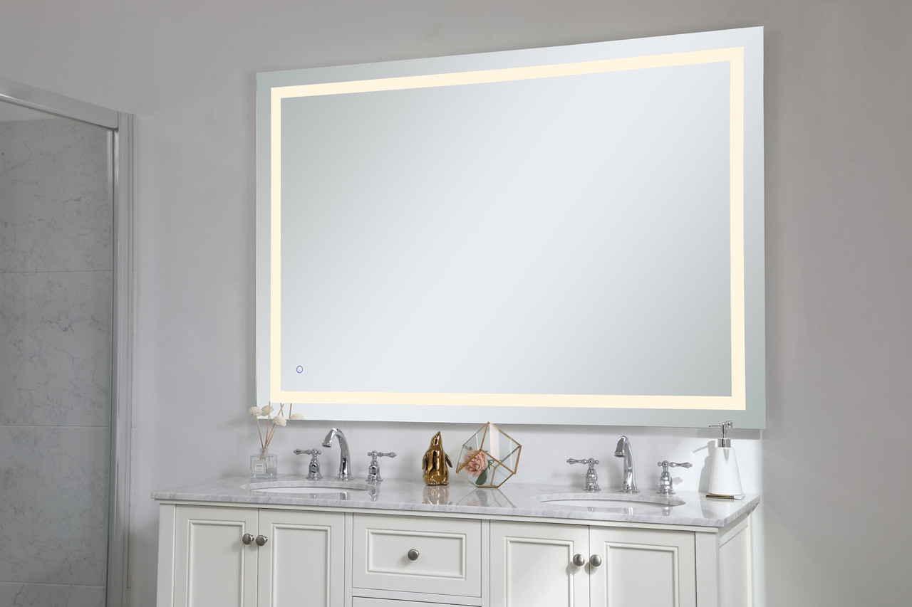 Elegant Decor MRE14260 Helios 42in x 60in Hardwired LED mirror with touch sensor and color changing temperature 3000K/4200K/6400K