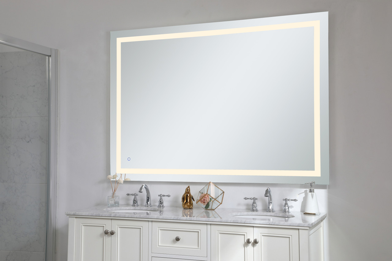 Elegant Decor MRE14260 Helios 42in x 60in Hardwired LED mirror with touch sensor and color changing temperature 3000K/4200K/6400K