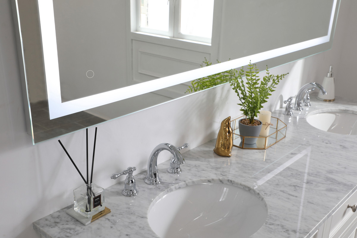 Elegant Decor MRE13672 Helios 36in x 72in Hardwired LED mirror with touch sensor and color changing temperature 3000K/4200K/6400K