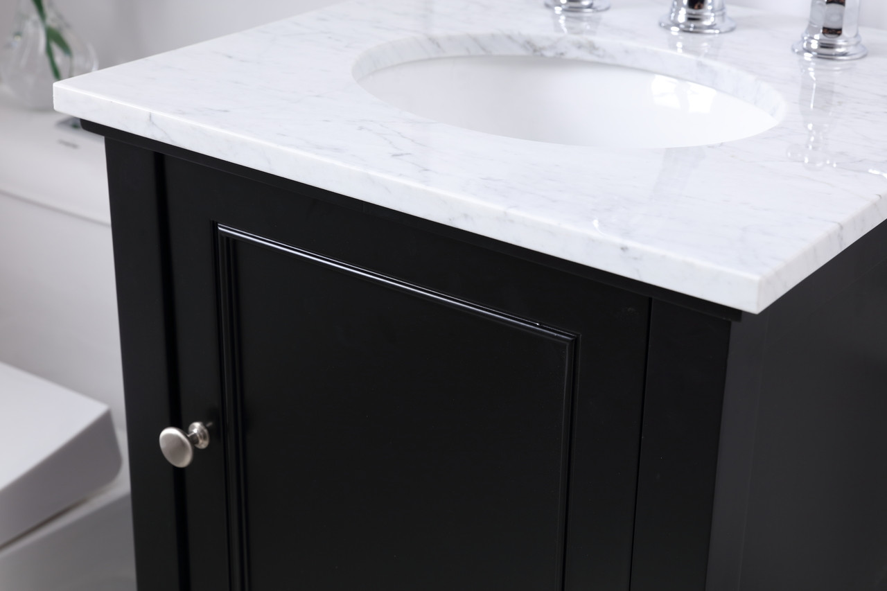 Elegant Decor VF27019BK 19 in. single bathroom vanity set in Black