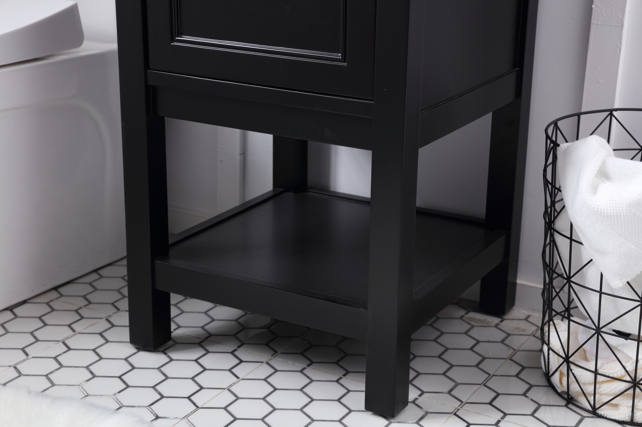 Elegant Decor VF27019BK 19 in. single bathroom vanity set in Black