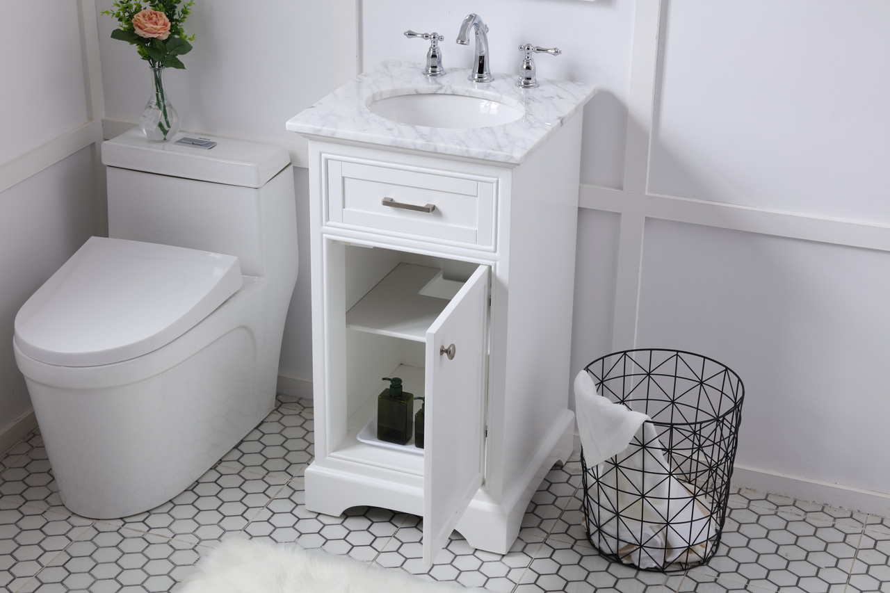 Elegant Decor VF15019WH 19 in. Single Bathroom Vanity set in white