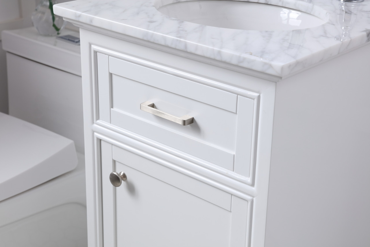 Elegant Decor VF15019WH 19 in. Single Bathroom Vanity set in white