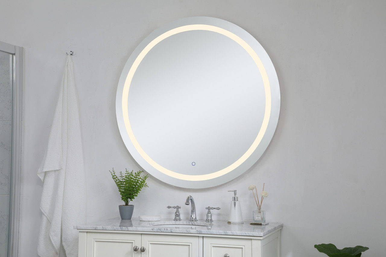 Elegant Decor MRE24242 Helios 42 inch Hardwired LED mirror with touch sensor and color changing temperature 3000K/4200K/6400K