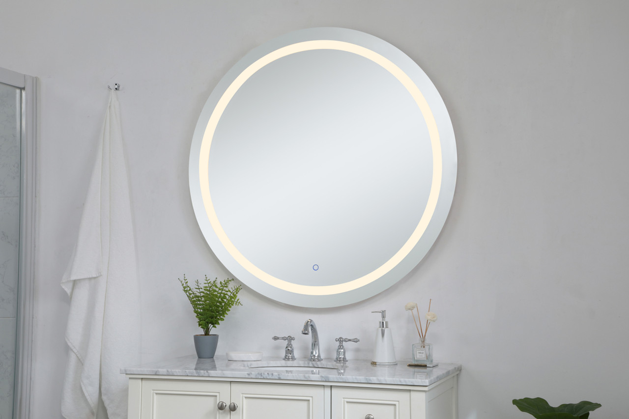 Elegant Decor MRE24242 Helios 42 inch Hardwired LED mirror with touch sensor and color changing temperature 3000K/4200K/6400K
