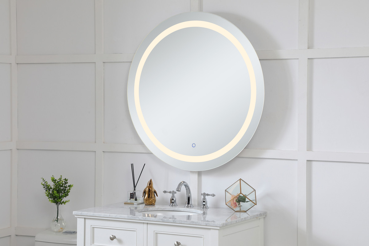 Elegant Decor MRE23636 Helios 36 inch Hardwired LED mirror with touch sensor and color changing temperature 3000K/4200K/6400K