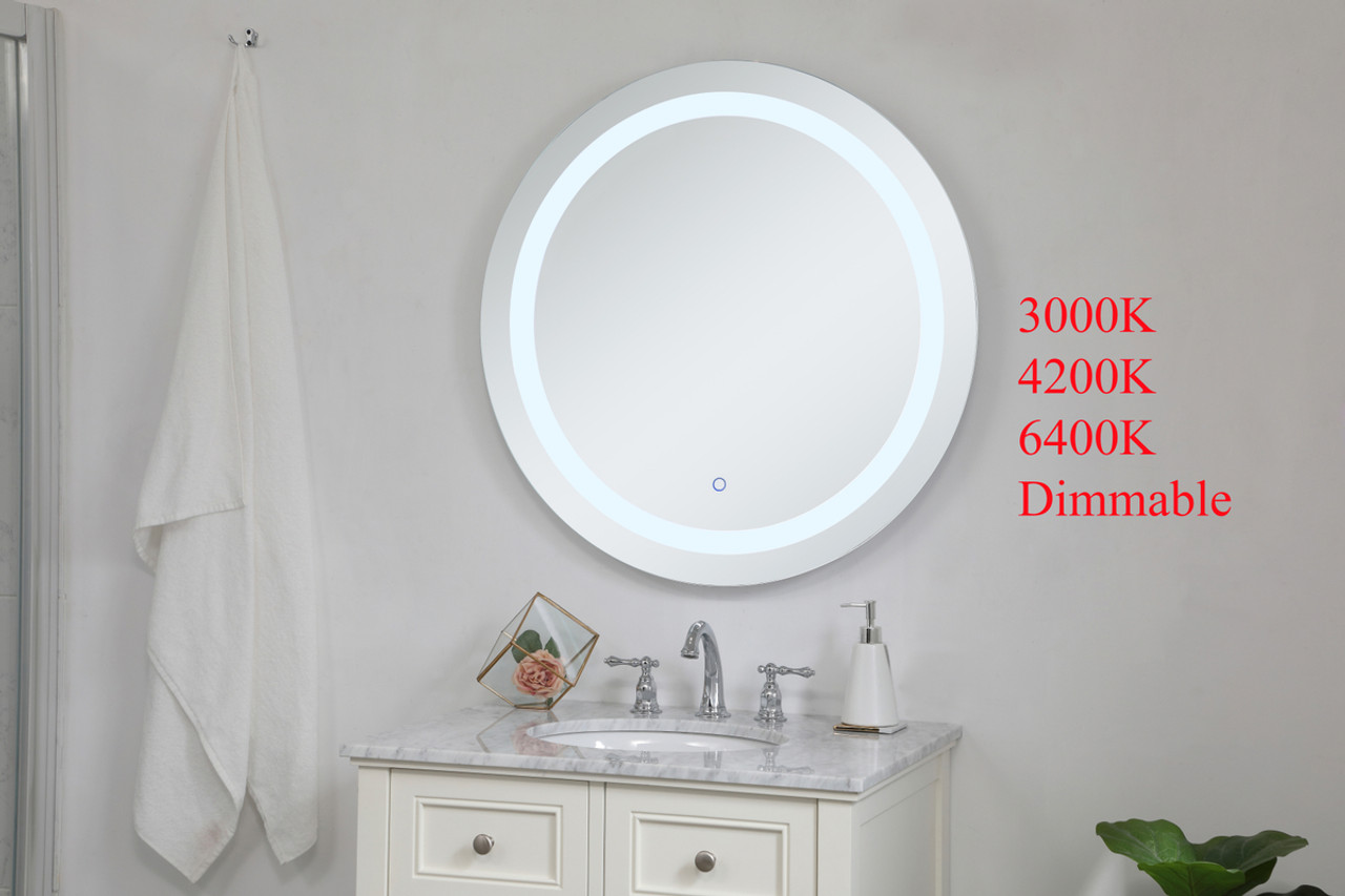 Elegant Decor MRE23232 Helios 32 inch Hardwired LED mirror with touch sensor and color changing temperature 3000K/4200K/6400K Elegant Decor MRE23232 Helios 32 inch Hardwired LED mirror with touch sensor and color changing temperature 3000K/4200K/6400K