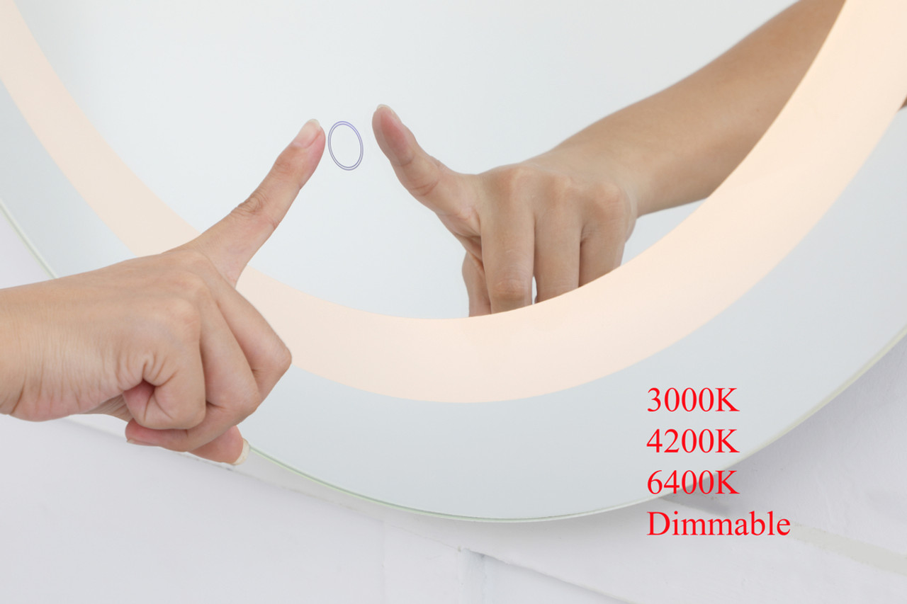 Elegant Decor MRE23232 Helios 32 inch Hardwired LED mirror with touch sensor and color changing temperature 3000K/4200K/6400K Elegant Decor MRE23232 Helios 32 inch Hardwired LED mirror with touch sensor and color changing temperature 3000K/4200K/6400K