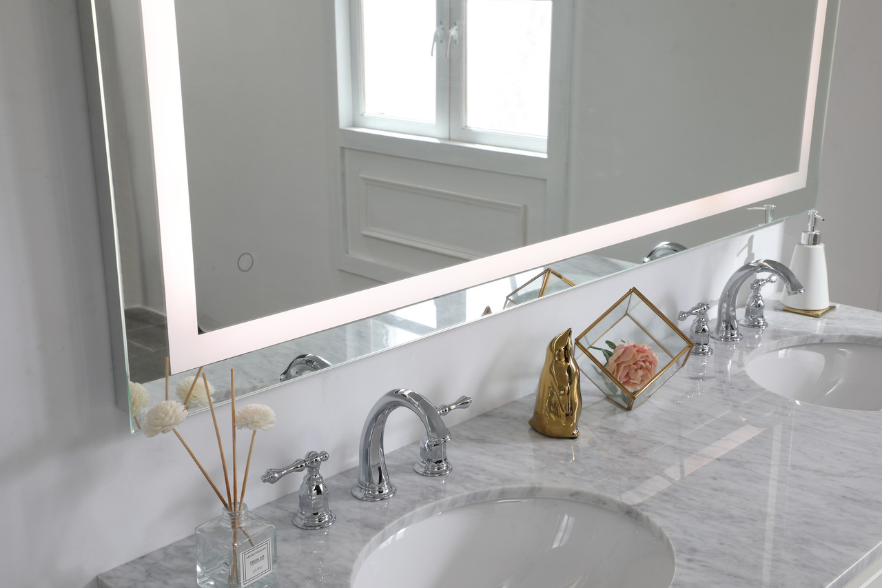 Elegant Decor MRE13660 Helios 18in x 36in Hardwired LED mirror with touch sensor and color changing temperature 3000K/4200K/6400K