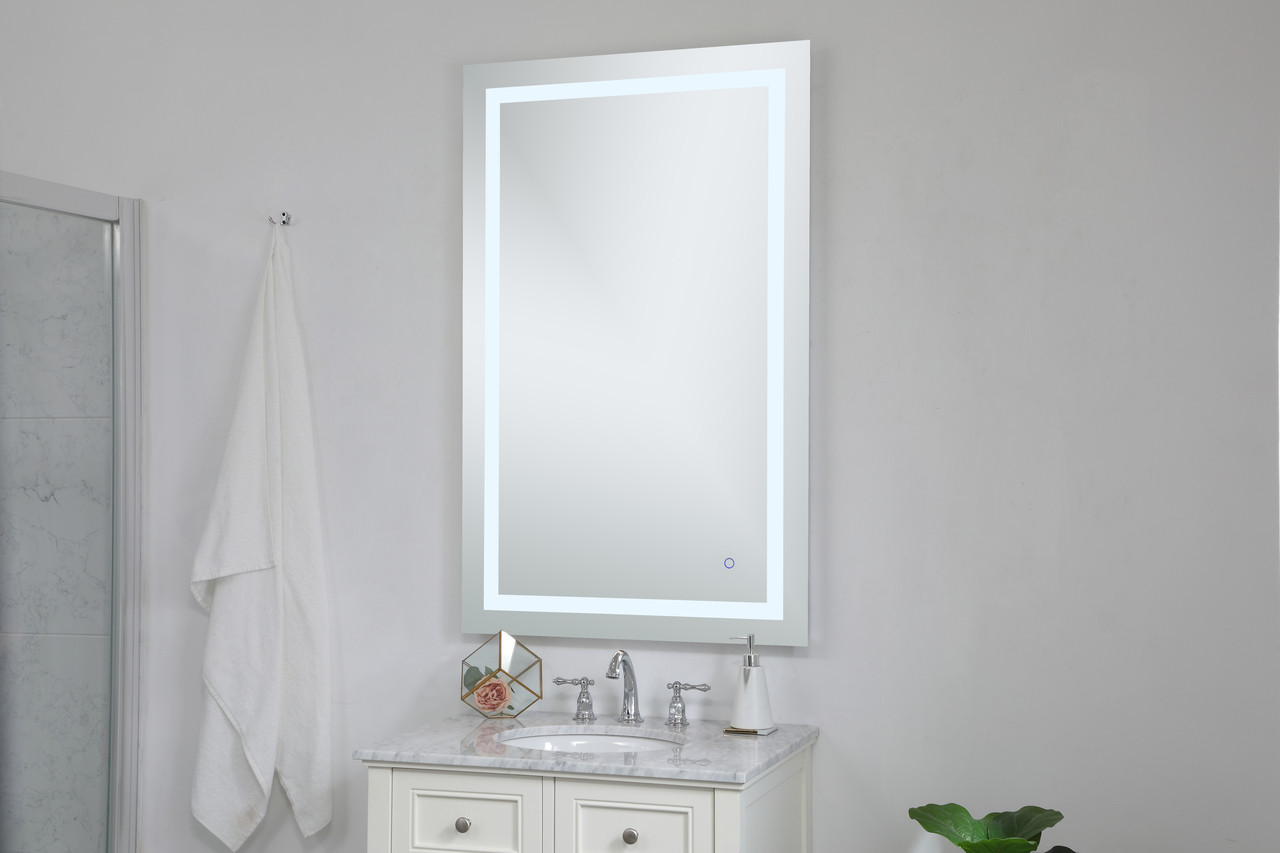 Elegant Decor MRE13048 Helios 30in x 48in Hardwired LED mirror with touch sensor and color changing temperature 3000K/4200K/6400K