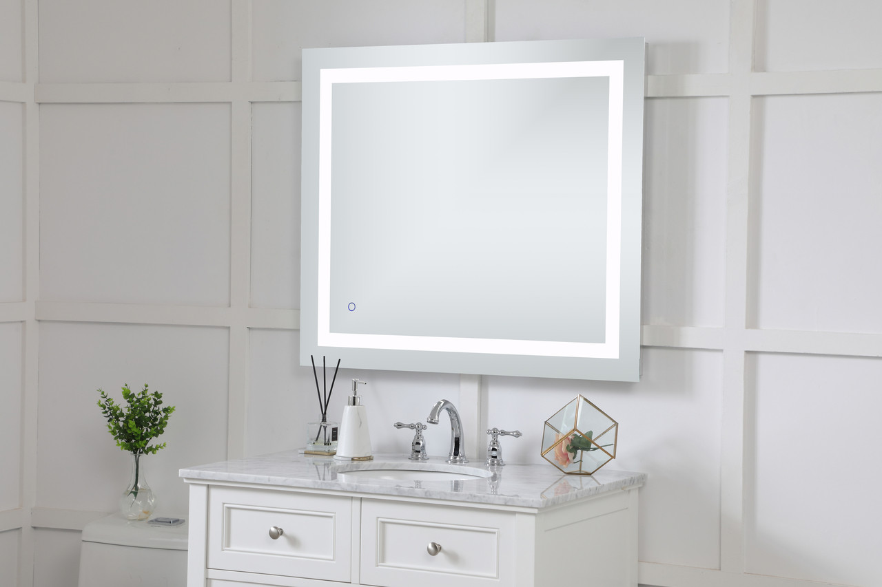 Elegant Decor MRE13040 Helios 30in x 40in Hardwired LED mirror with touch sensor and color changing temperature 3000K/4200K/6400K