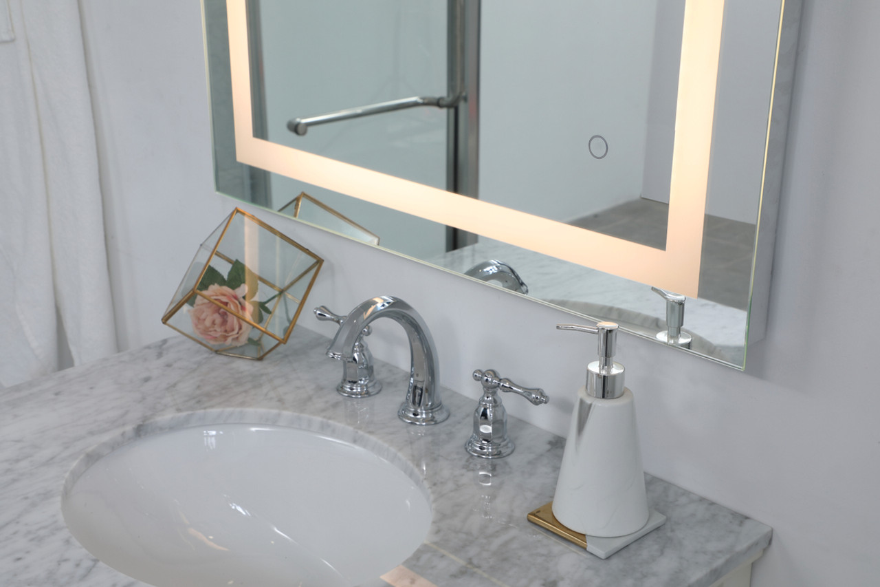 Elegant Decor MRE13040 Helios 30in x 40in Hardwired LED mirror with touch sensor and color changing temperature 3000K/4200K/6400K