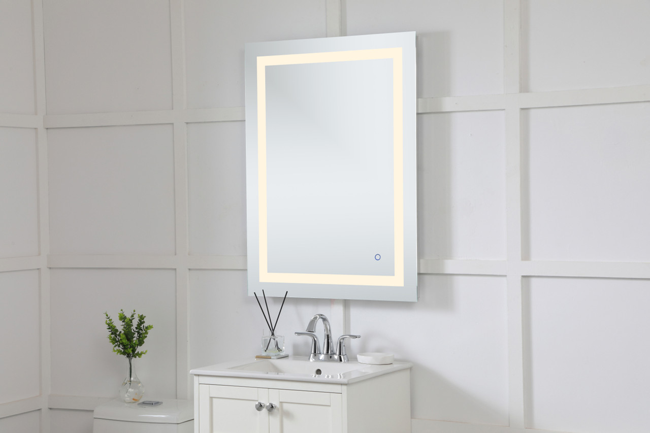 Elegant Decor MRE12736 Helios 27in x 36in Hardwired LED mirror with touch sensor and color changing temperature 3000K/4200K/6400K Elegant Decor MRE12736 Helios 27in x 36in Hardwired LED mirror with touch sensor and color changing temperature 3000K/4200K/6400K