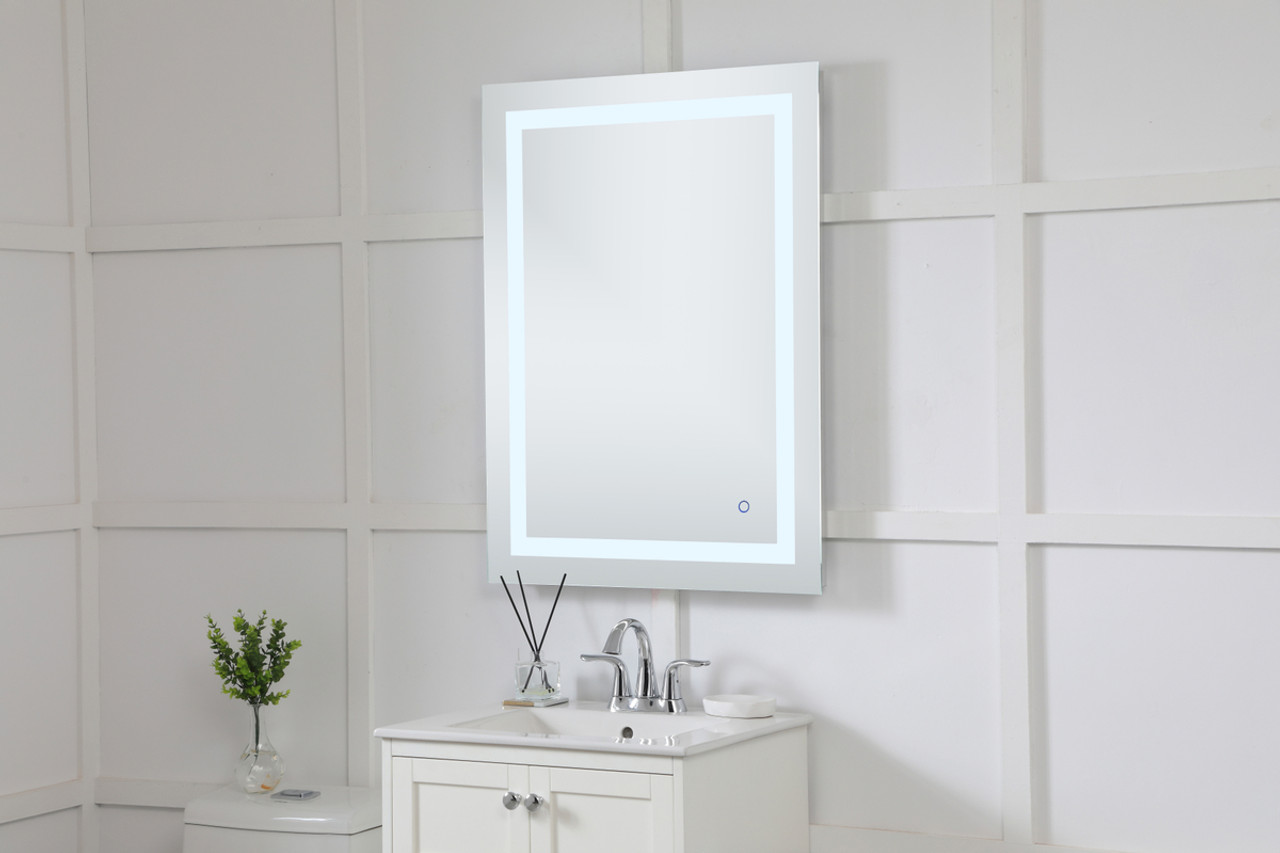 Elegant Decor MRE12736 Helios 27in x 36in Hardwired LED mirror with touch sensor and color changing temperature 3000K/4200K/6400K Elegant Decor MRE12736 Helios 27in x 36in Hardwired LED mirror with touch sensor and color changing temperature 3000K/4200K/6400K