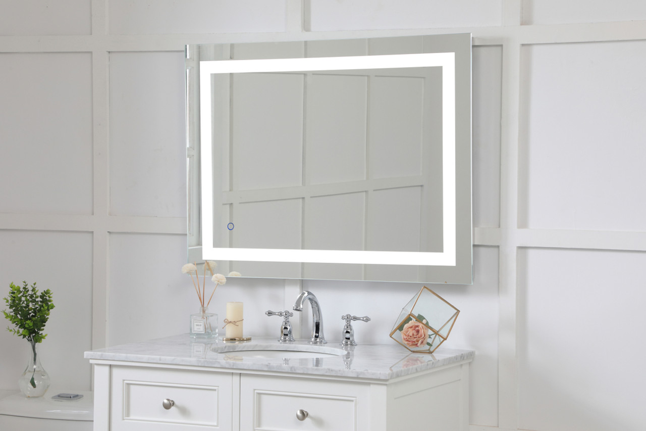 Elegant Decor MRE12736 Helios 27in x 36in Hardwired LED mirror with touch sensor and color changing temperature 3000K/4200K/6400K Elegant Decor MRE12736 Helios 27in x 36in Hardwired LED mirror with touch sensor and color changing temperature 3000K/4200K/6400K