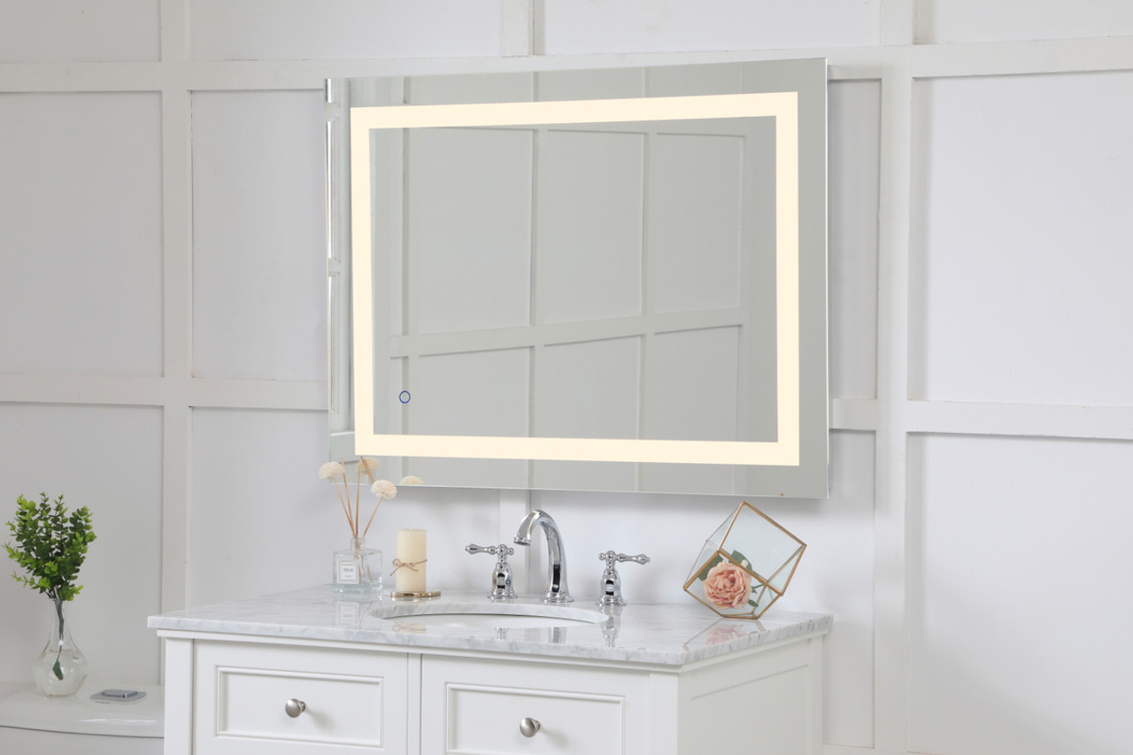 Elegant Decor MRE12736 Helios 27in x 36in Hardwired LED mirror with touch sensor and color changing temperature 3000K/4200K/6400K Elegant Decor MRE12736 Helios 27in x 36in Hardwired LED mirror with touch sensor and color changing temperature 3000K/4200K/6400K