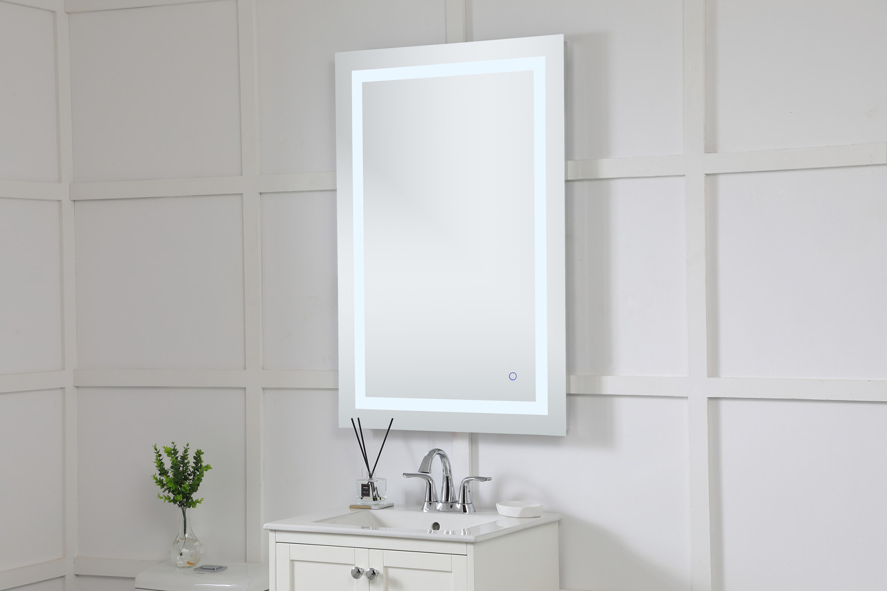Elegant Decor MRE12740 Helios 27in x 40in Hardwired LED mirror with touch sensor and color changing temperature 3000K/4200K/6400K