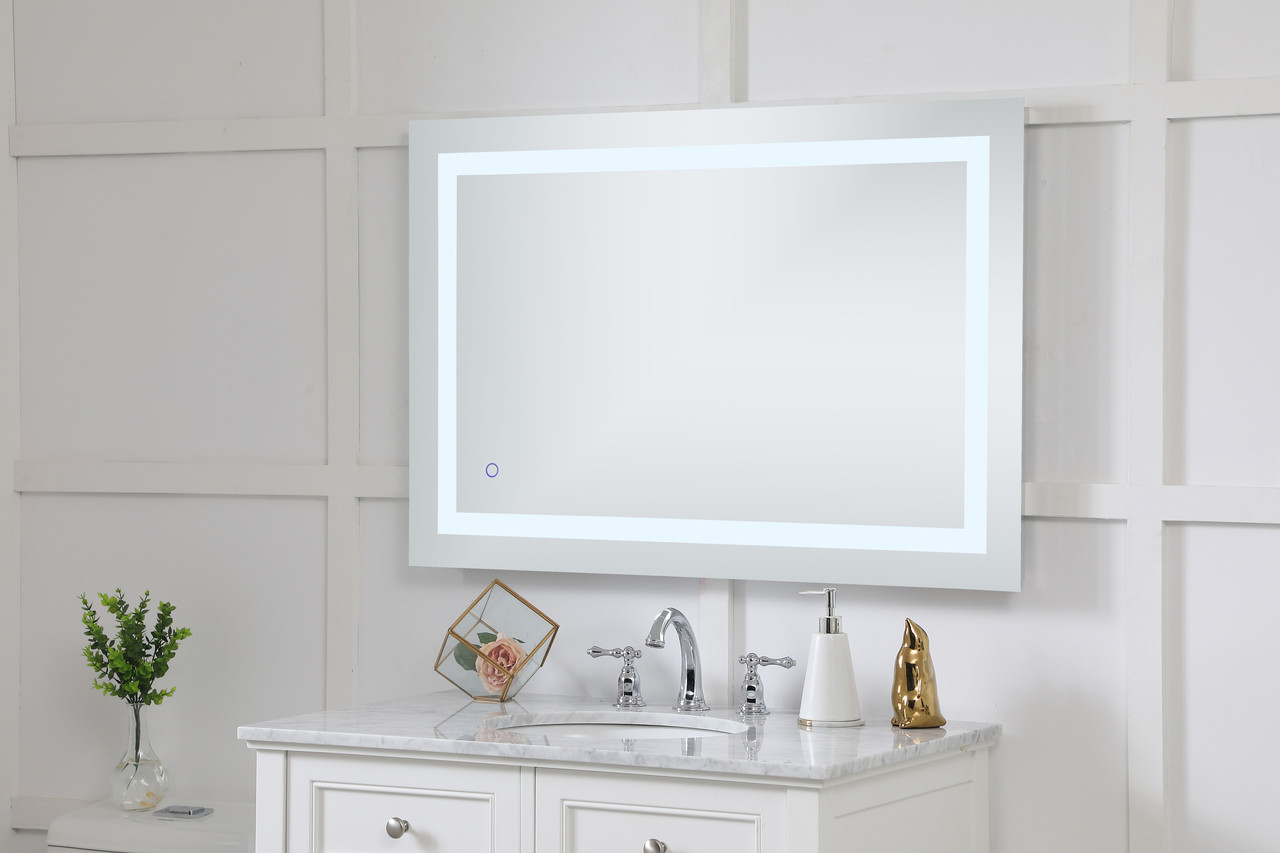Elegant Decor MRE12740 Helios 27in x 40in Hardwired LED mirror with touch sensor and color changing temperature 3000K/4200K/6400K