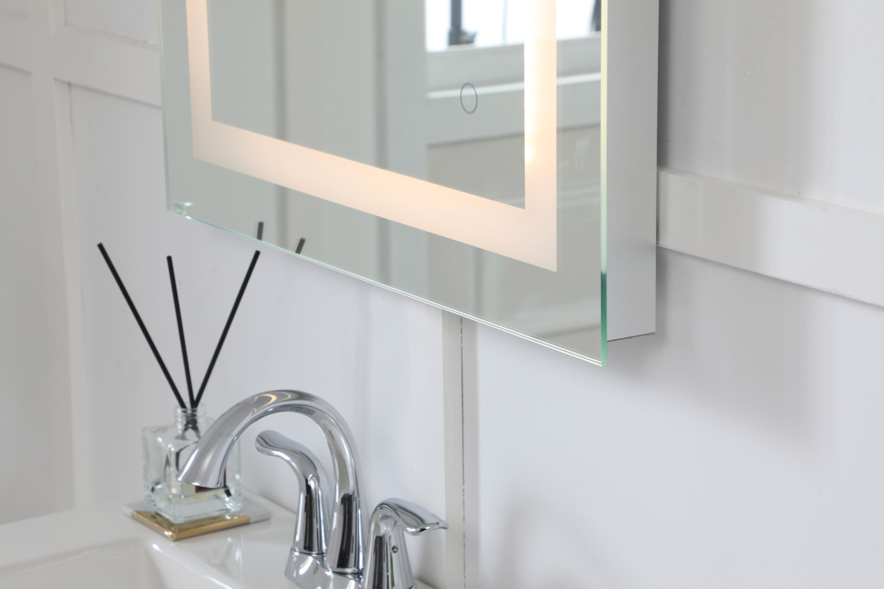 Elegant Decor MRE12740 Helios 27in x 40in Hardwired LED mirror with touch sensor and color changing temperature 3000K/4200K/6400K