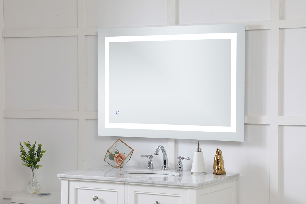 Elegant Decor MRE12740 Helios 27in x 40in Hardwired LED mirror with touch sensor and color changing temperature 3000K/4200K/6400K