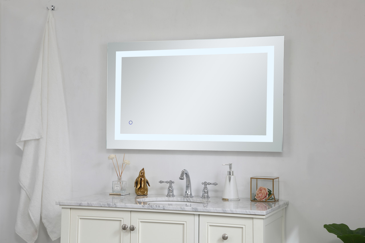 Elegant Decor MRE12440 Helios 24in x 40in Hardwired LED mirror with touch sensor and color changing temperature 3000K/4200K/6400K
