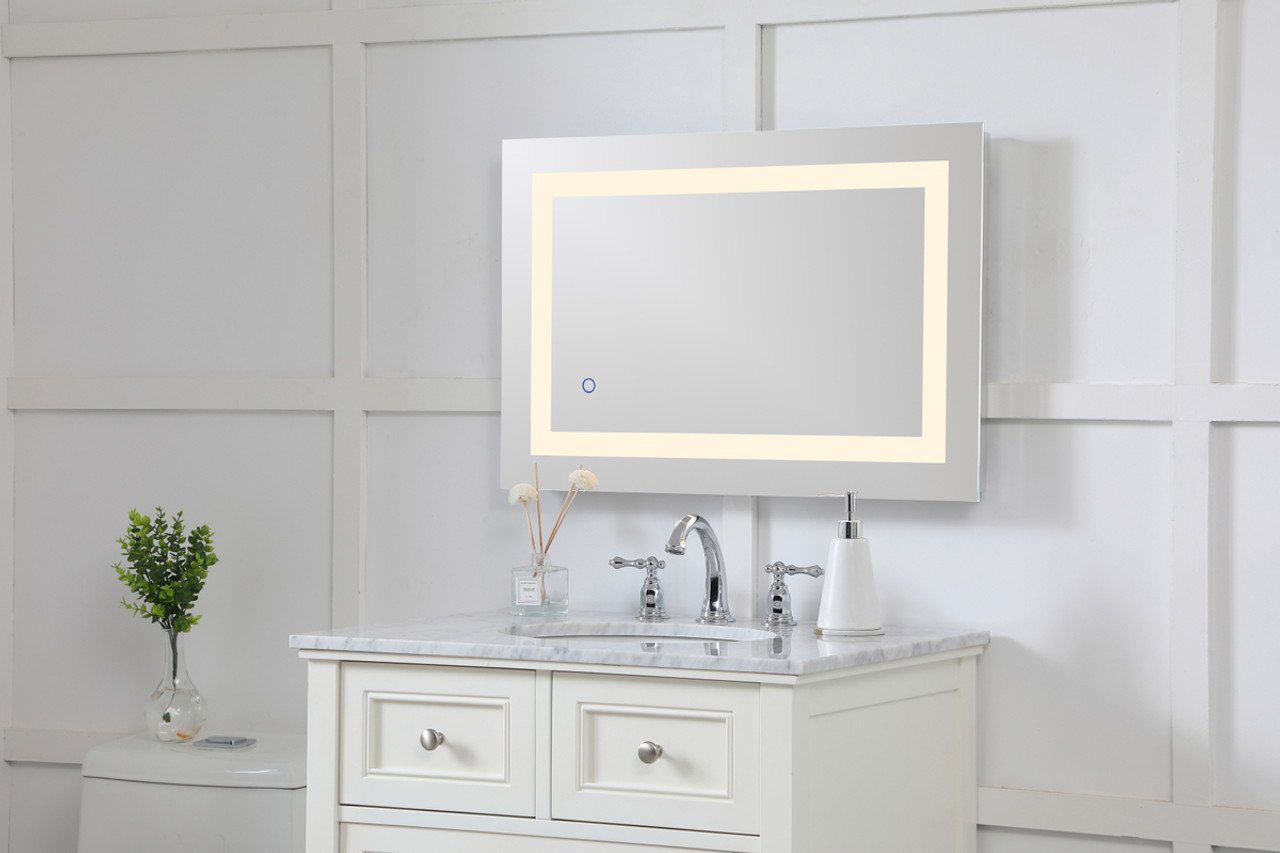 Elegant Decor MRE12030 Helios 20in x 30in Hardwired LED mirror with touch sensor and color changing temperature 3000K/4200K/6400K Elegant Decor MRE12030 Helios 20in x 30in Hardwired LED mirror with touch sensor and color changing temperature 3000K/4200K/6400K