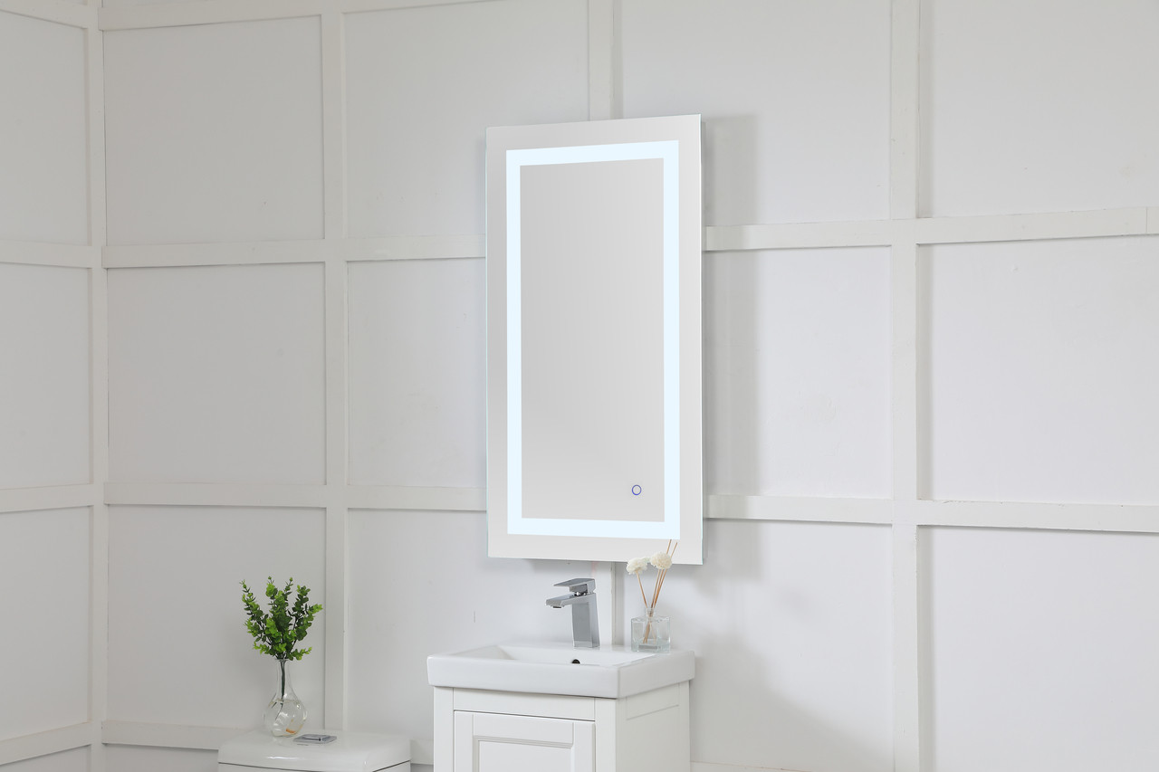 Elegant Decor MRE12036 Helios 20in x 36in Hardwired LED mirror with touch sensor and color changing temperature 3000K/4200K/6400K