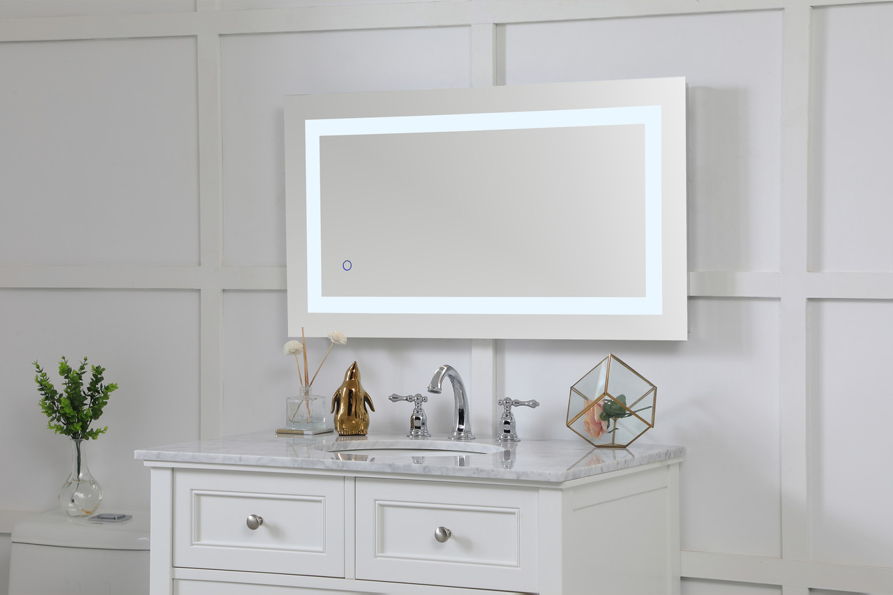 Elegant Decor MRE12036 Helios 20in x 36in Hardwired LED mirror with touch sensor and color changing temperature 3000K/4200K/6400K
