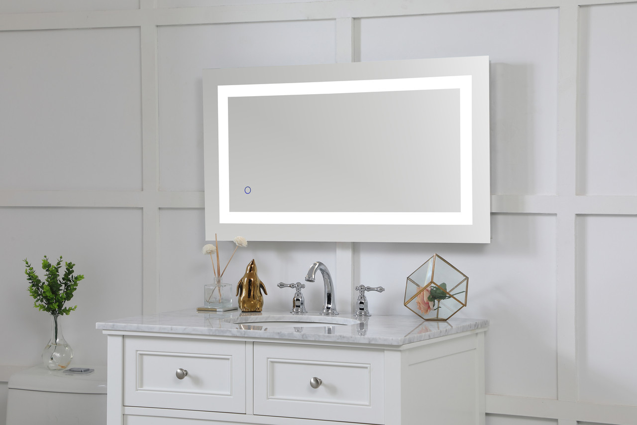 Elegant Decor MRE12036 Helios 20in x 36in Hardwired LED mirror with touch sensor and color changing temperature 3000K/4200K/6400K