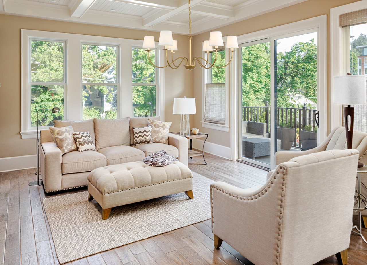 Living District LD6103D37BR Eclipse 6 light Brass and White shade chandelier