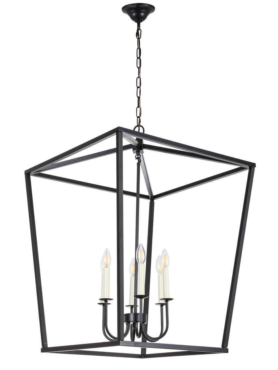 Living District LD6008D24BK Maddox 6 light Black chandelier