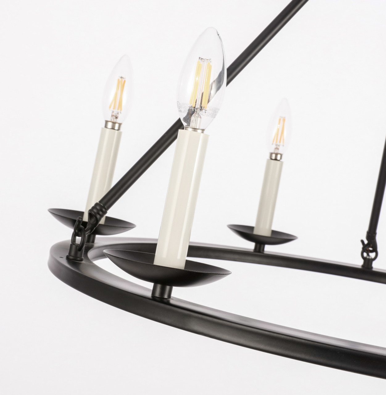 Living District LD6010D26BK Maine 6 light Black chandelier