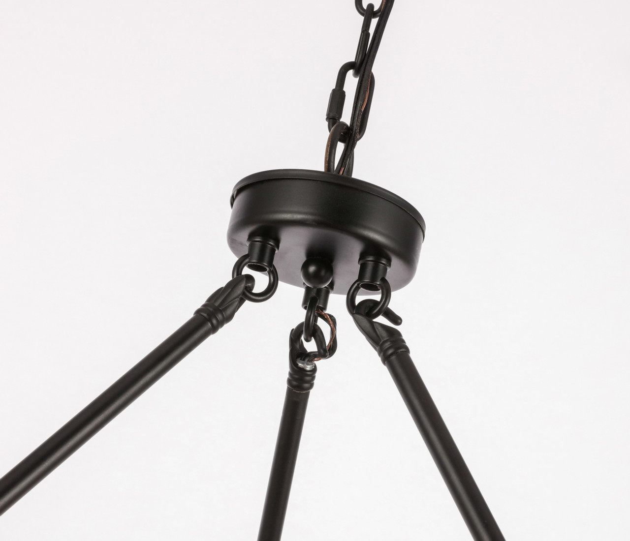 Living District LD6010D26BK Maine 6 light Black chandelier