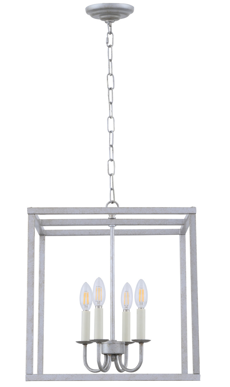 Living District LD6105D16S Eclipse 4 light Vintage Sliver pendant