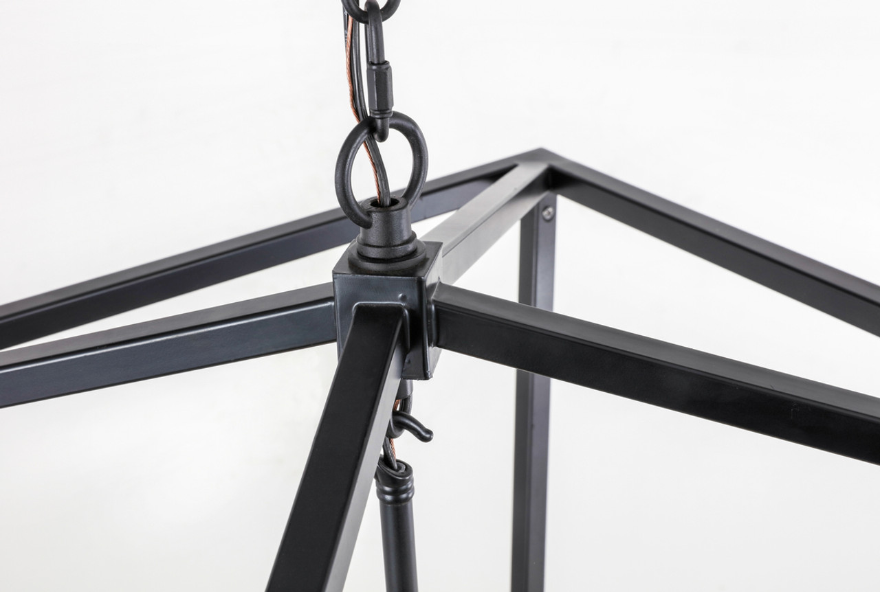 Living District LD6008D20BK Maddox 4 light Black pendant