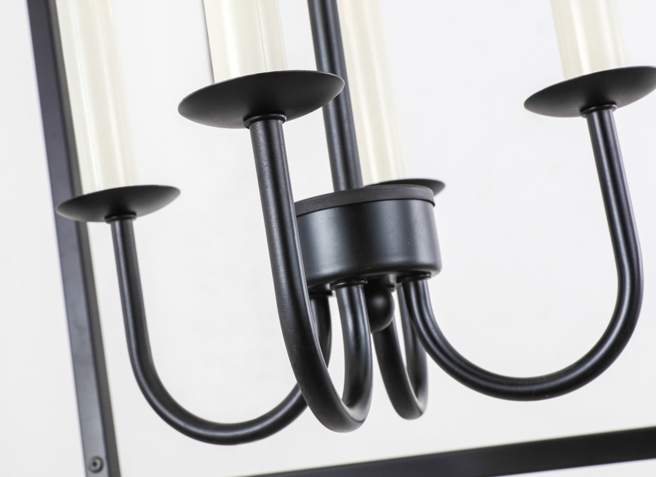 Living District LD6008D20BK Maddox 4 light Black pendant