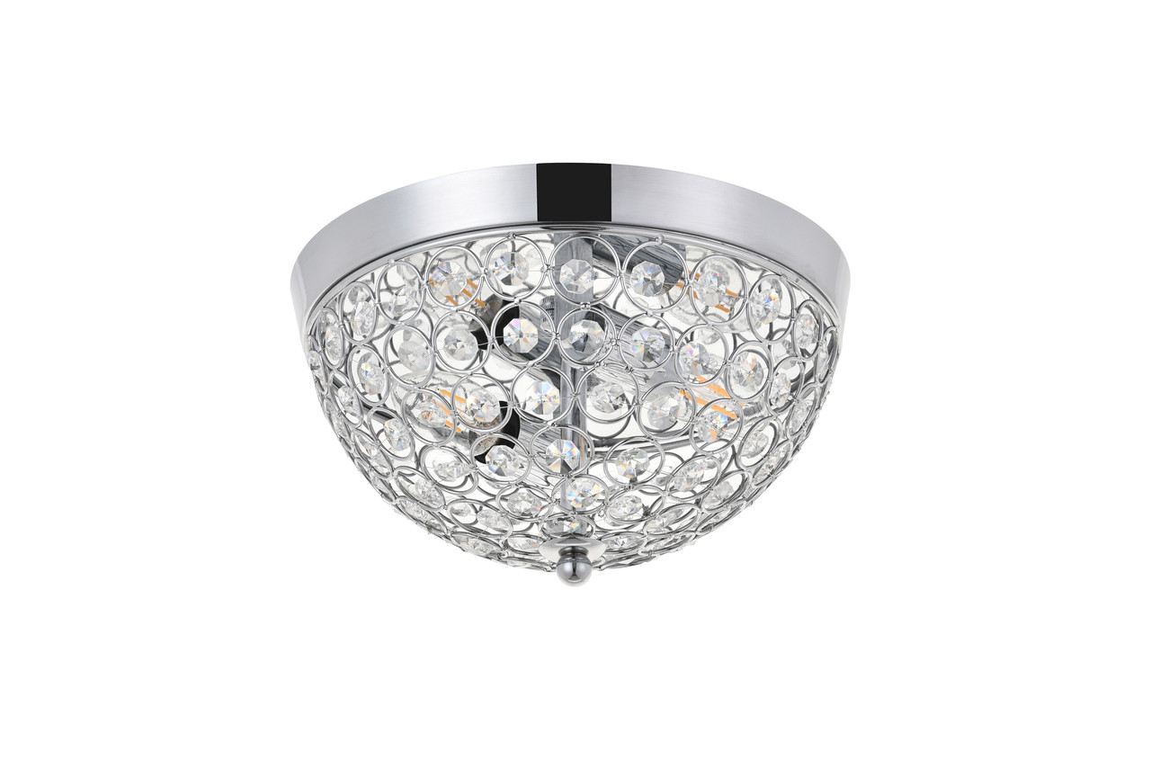 Living District LD5012F10C Taye 2 light Chrome Flush Mount