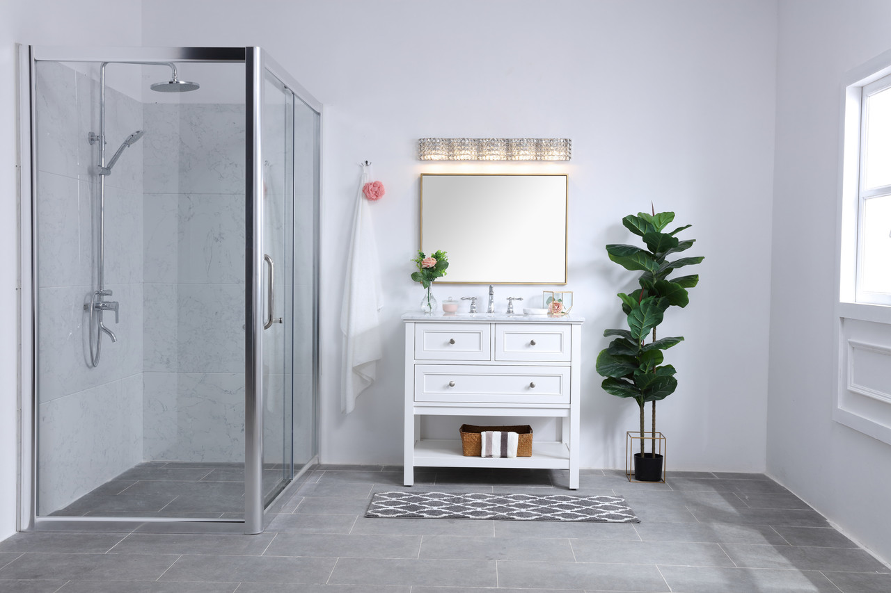 Living District LD7019C Ollie 5 light Chrome and Clear Crystals wall sconce