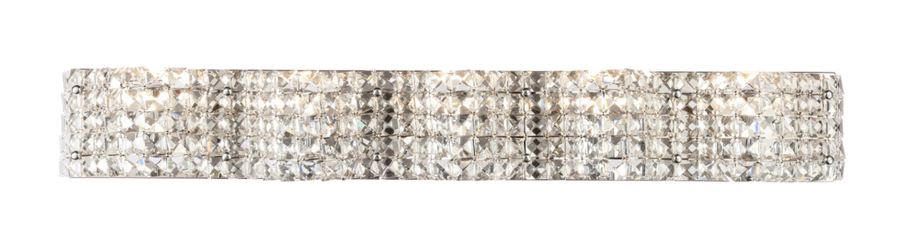 Living District LD7019C Ollie 5 light Chrome and Clear Crystals wall sconce