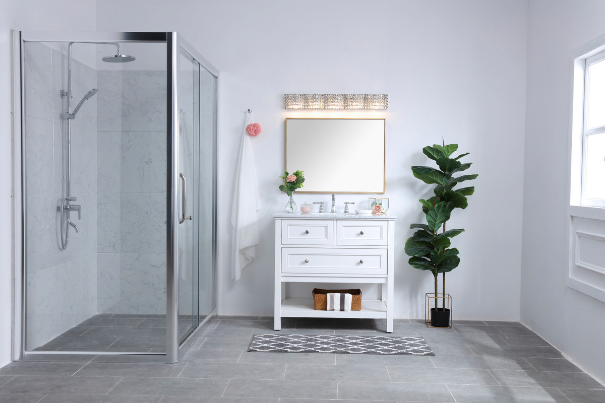 Living District LD7019C Ollie 5 light Chrome and Clear Crystals wall sconce