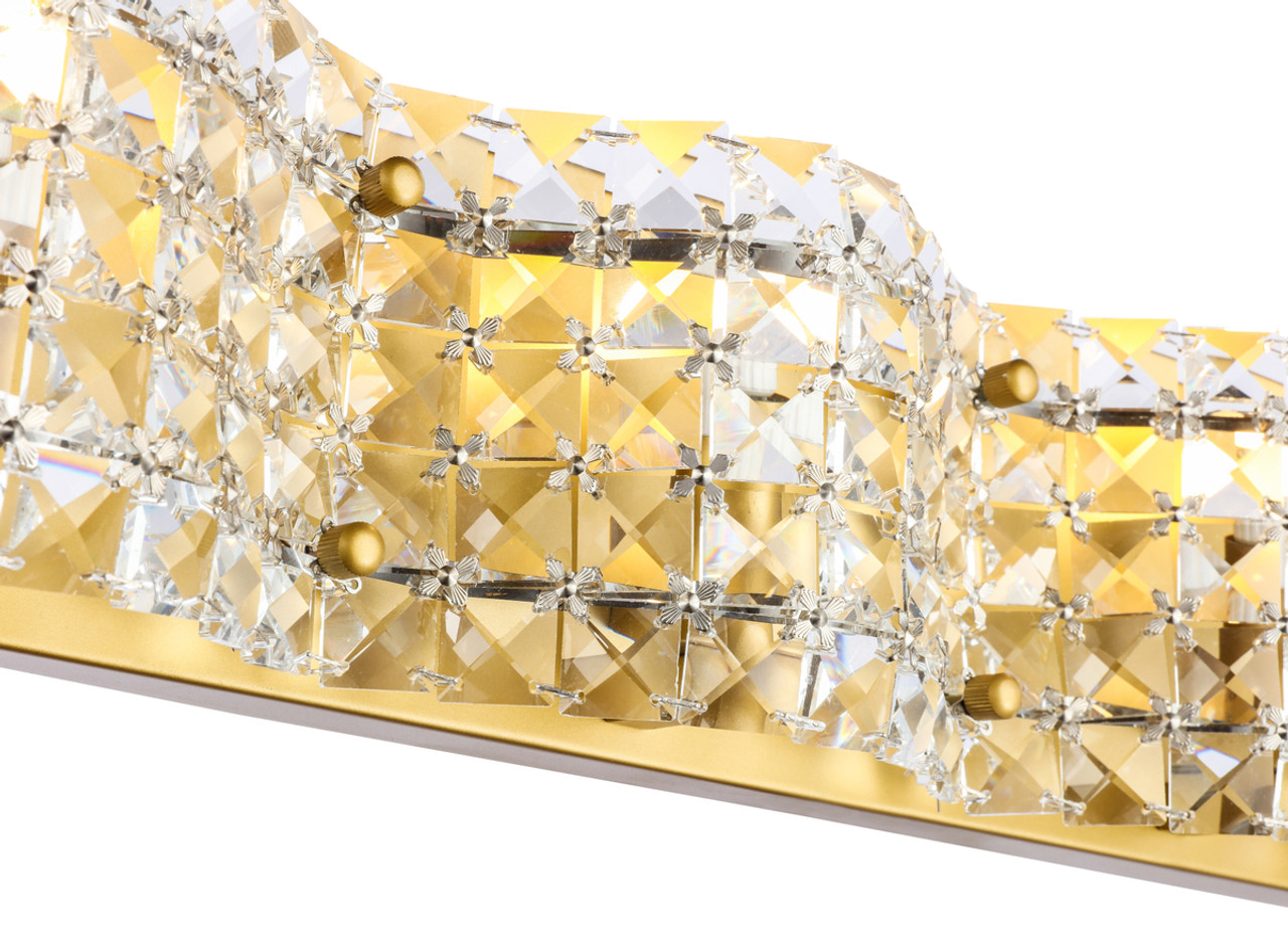 Living District LD7020BR Ollie 5 light Brass and Clear Crystals wall sconce Living District LD7020BR Ollie 5 light Brass and Clear Crystals wall sconce