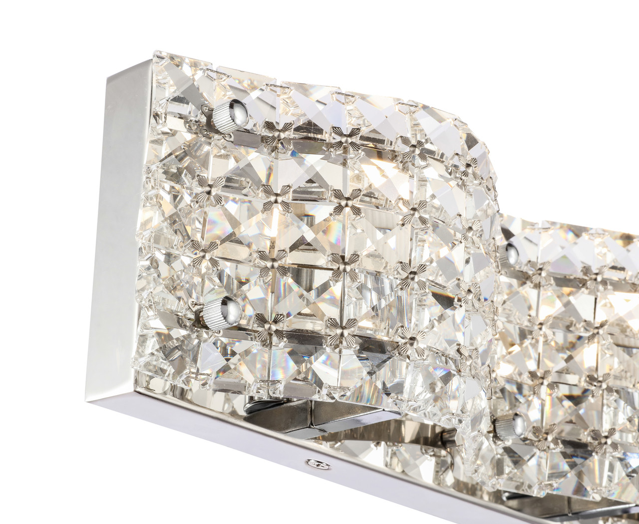 Living District LD7017C Ollie 4 light Chrome and Clear Crystals wall sconce