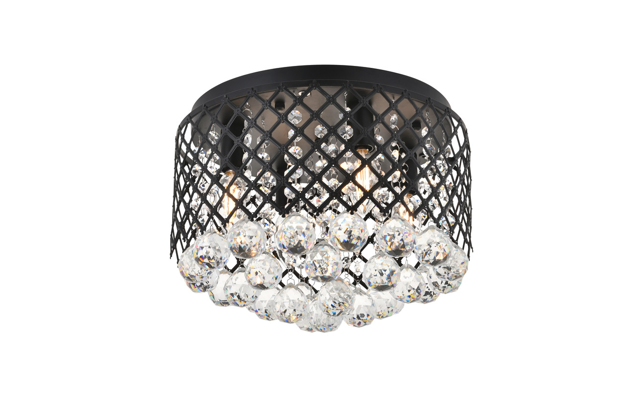 Living District LD5010F13MB Tully 4 light Matte Black Flush Mount