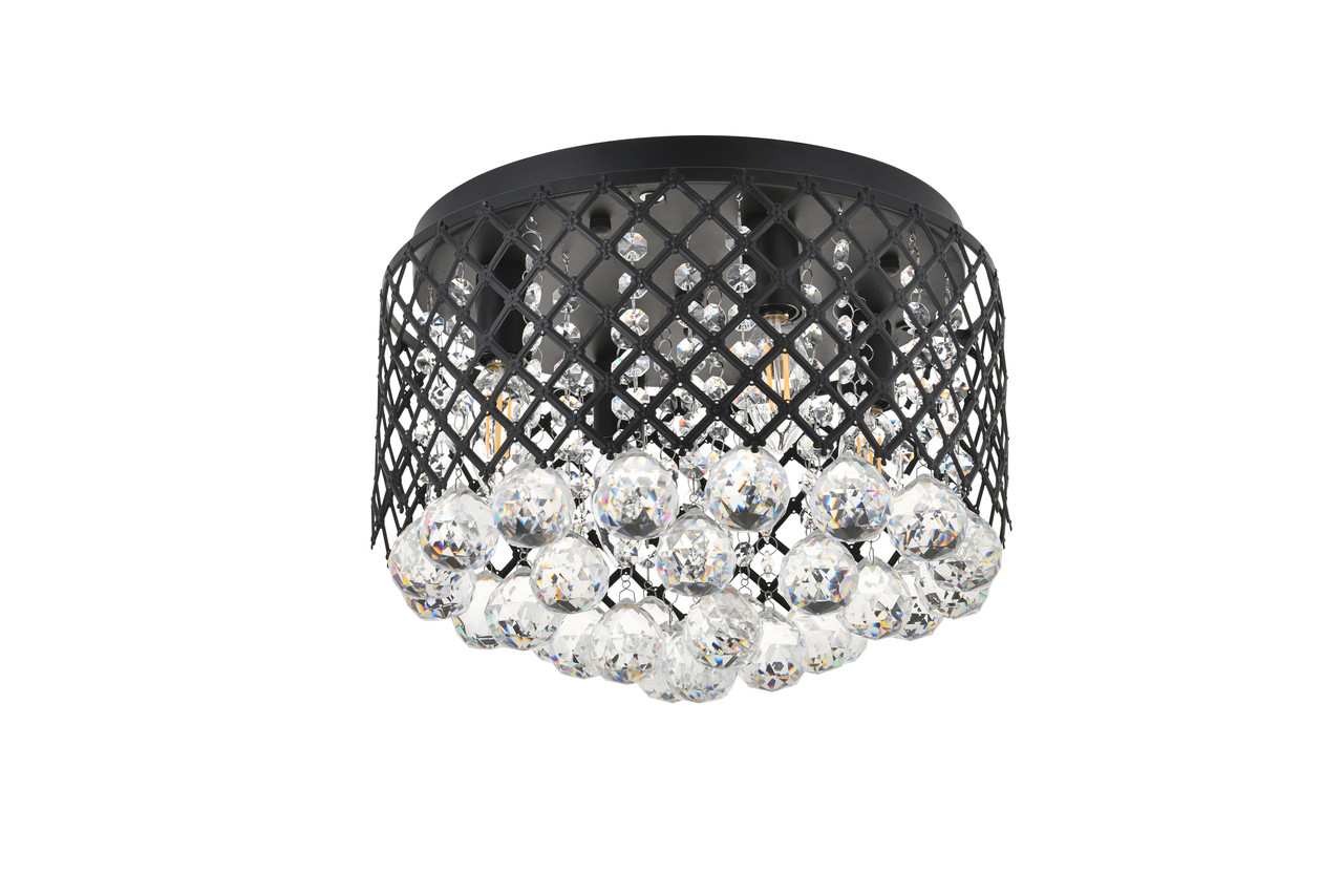Living District LD5010F13MB Tully 4 light Matte Black Flush Mount